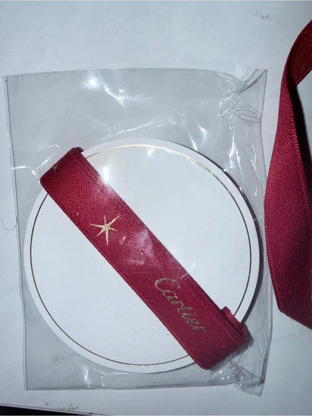 NWT Cartier red and gold Christmas 2024 gift tag